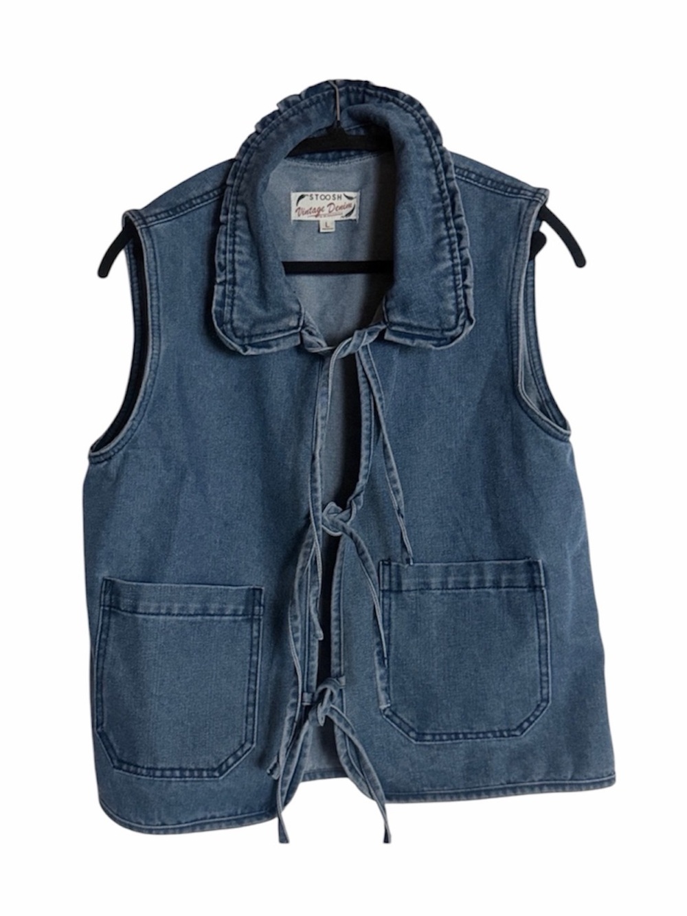 Stoosh Denim Cotton Vest, L fits S-M